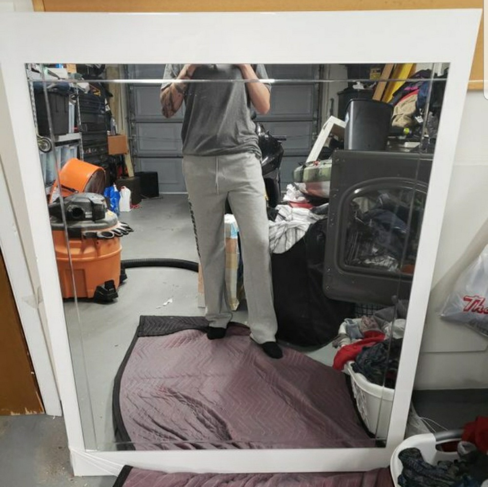 Large White Mirror